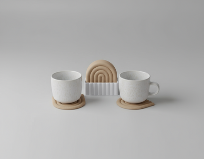 NIDO COASTERS 01 - Rainbow Shape Coasters 5pcs set