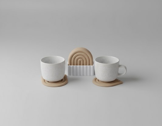 NIDO COASTERS 01 - Rainbow Shape Coasters 5pcs set