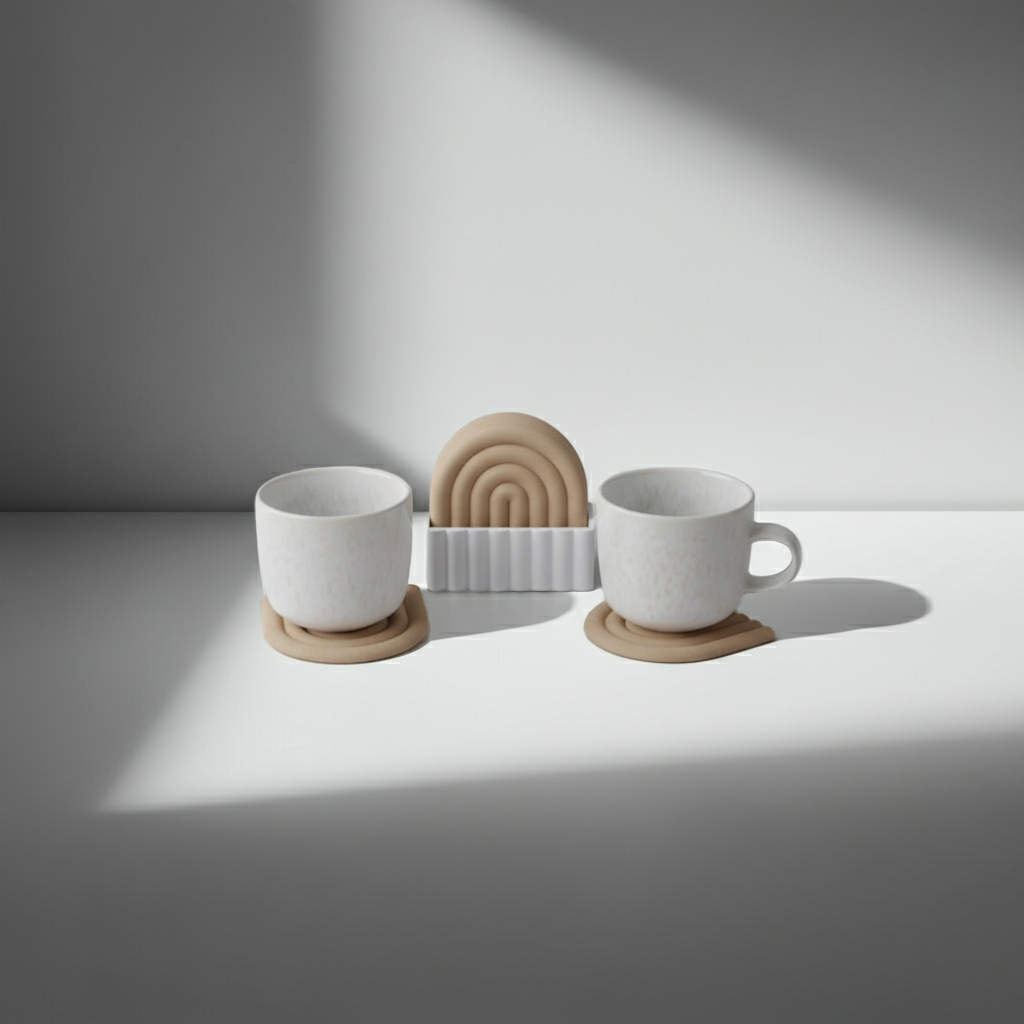 NIDO COASTERS 01 - Rainbow Shape Coasters 5pcs set